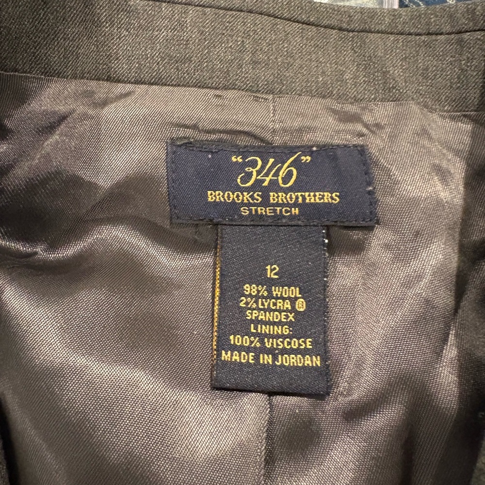 Brooks Brothers Women’s “346” Stretch Gray Blazer - Picture 3 of 3